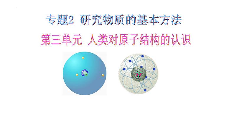 2.3人类对原子结构的认识课件2023-2024学年高一上学期化学苏教版（2019）必修第一册01