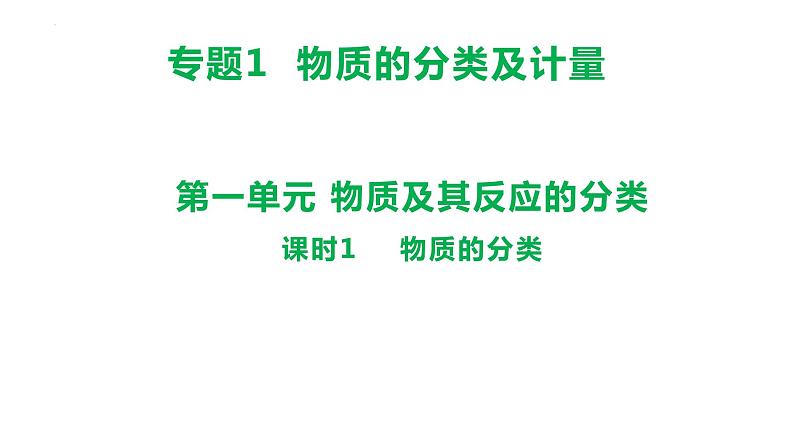 1.1  物质的分类-2023-2024学年高一化学苏教版（2019）必修第一册 课件第1页