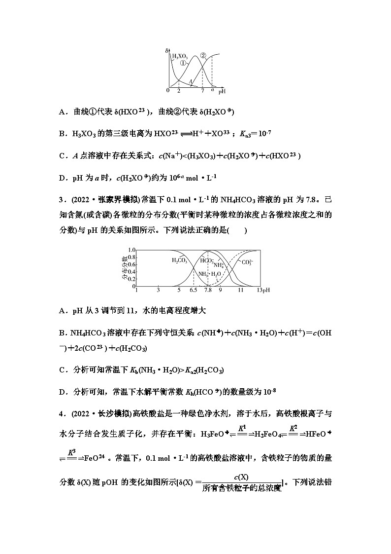 2024届高考化学一轮复习 课时分层作业46　水溶液中陌生图像分点突破 （含答案）第2页