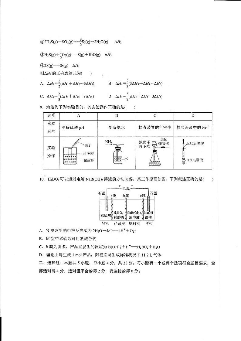 2024德州一中高三上学期10月月考试题化学PDF版含答案第3页