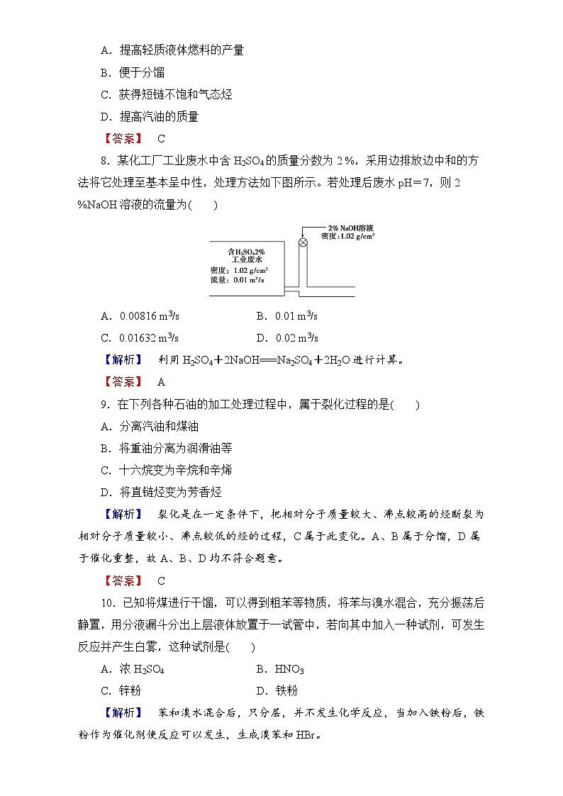 2022年高二化学选修2寒假单元综合测评2 Word版含解析第3页