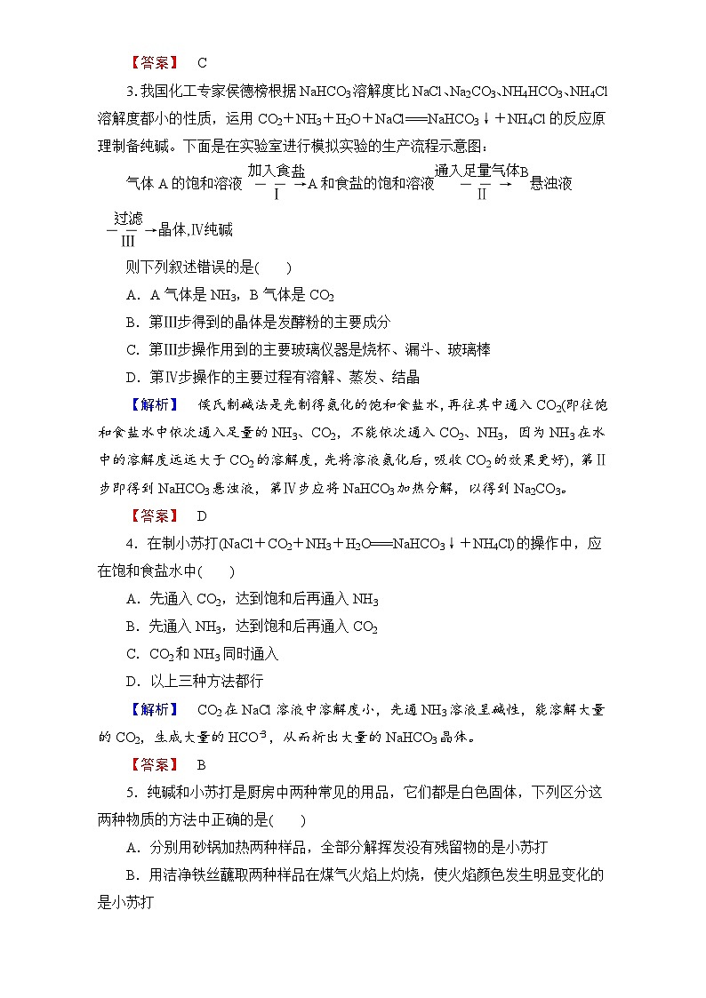 2022年高二化学选修2寒假学业分层测评：03走进化学工业 Word版含解析02
