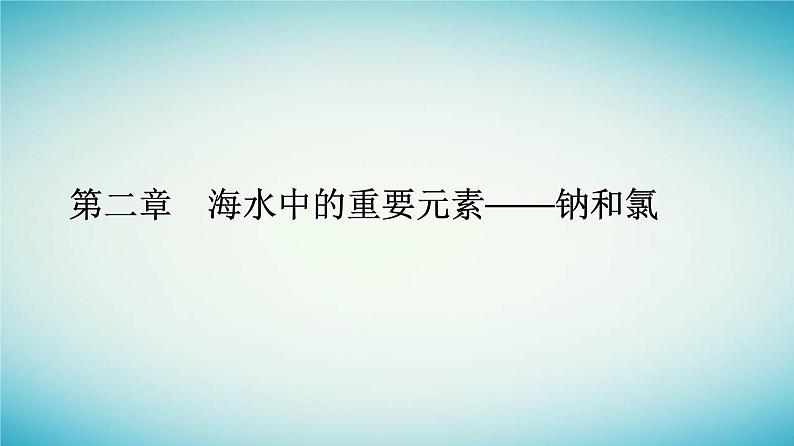 2023_2024学年新教材高中化学第二章海水中的重要元素__钠和氯第一节钠及其化合物课时1活泼的金属单质__钠课件新人教版必修第一册第1页