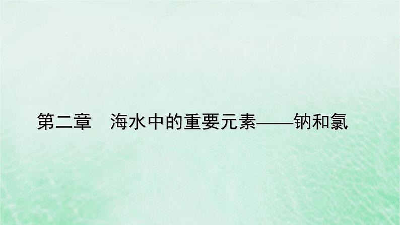 新教材适用2023_2024学年高中化学第2章海水中的重要元素__钠和氯第1节钠及其化合物第1课时活泼的金属单质__钠课件新人教版必修第一册01