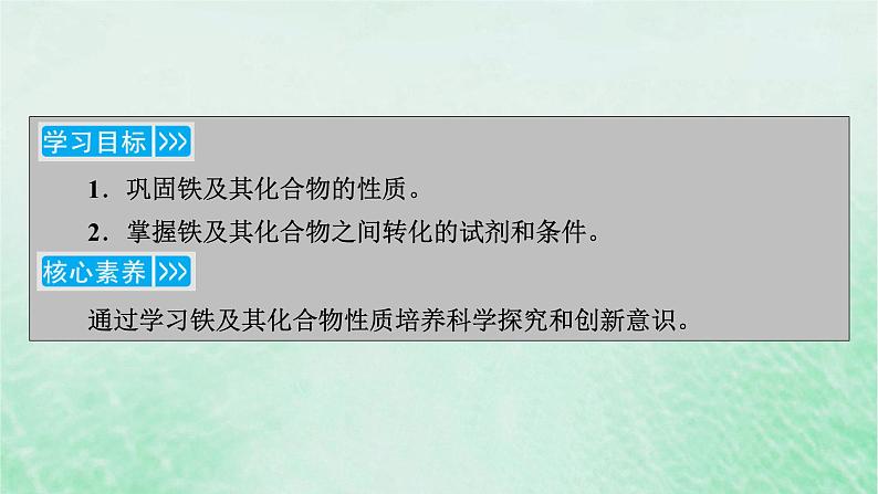 新教材适用2023_2024学年高中化学第3章铁金属材料第1节铁及其化合物第3课时铁及其化合物复习课课件新人教版必修第一册03