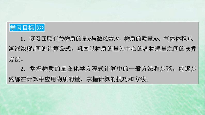 新教材适用2023_2024学年高中化学第3章铁金属材料第2节金属材料第2课时物质的量在化学方程式计算中的应用课件新人教版必修第一册03