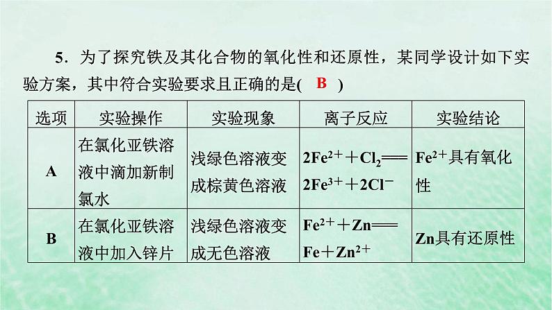 新教材适用2023_2024学年高中化学第3章铁金属材料阶段重点突破练5课件新人教版必修第一册08