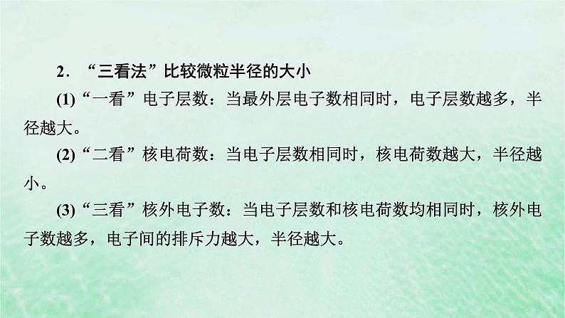 新教材适用2023_2024学年高中化学第4章物质结构元素周期律微专题6微粒半径大小的比较课件新人教版必修第一册第5页