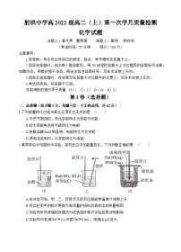 2024四川省射洪中学高二上学期第一次月考试题（10月）化学含答案