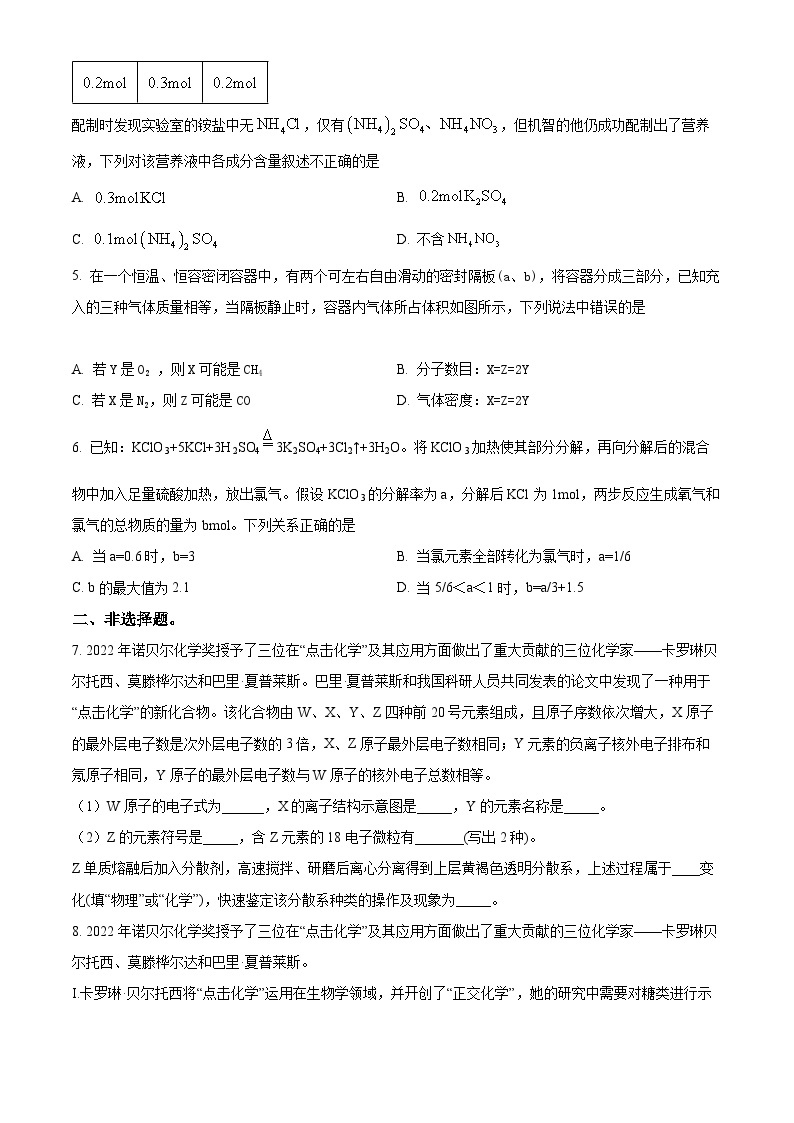 【期中真题】上海市复旦大学附属中学2022-2023学年高一上学期期中考试化学试题.zip02