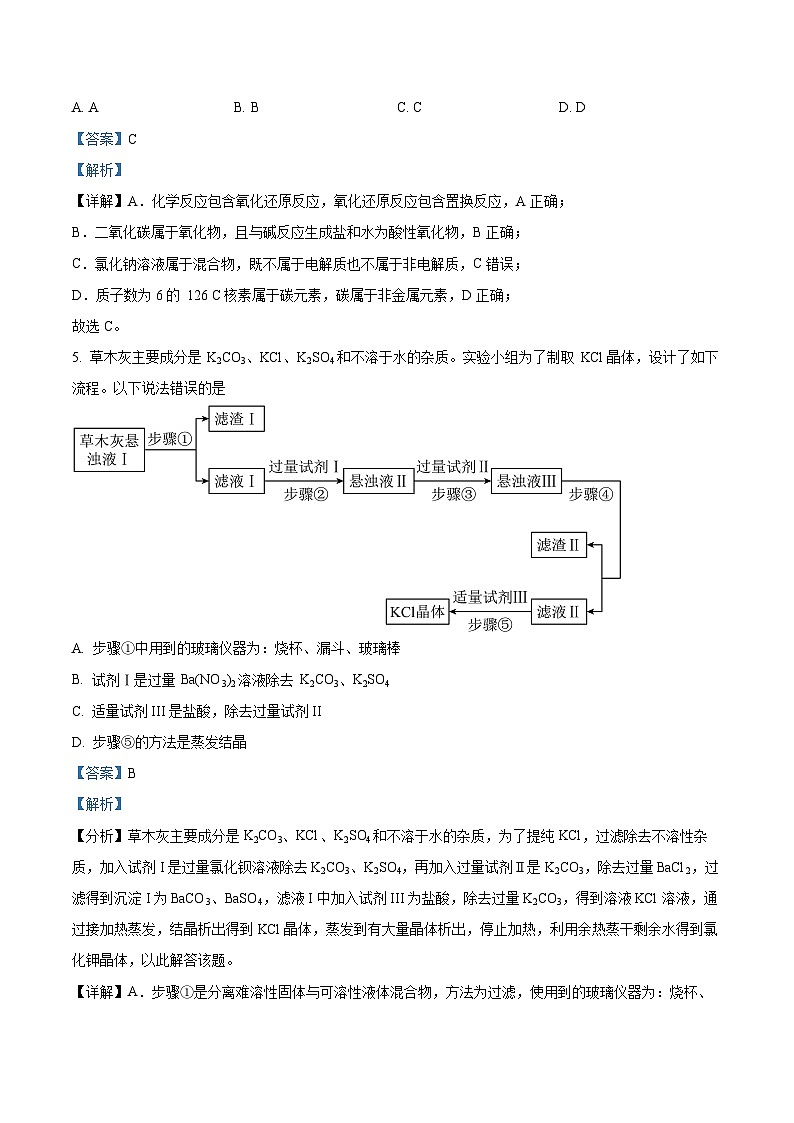 【期中真题】河北省唐山市一中2021-2022学年高一上学期期中考试化学试题 （解析版）第3页