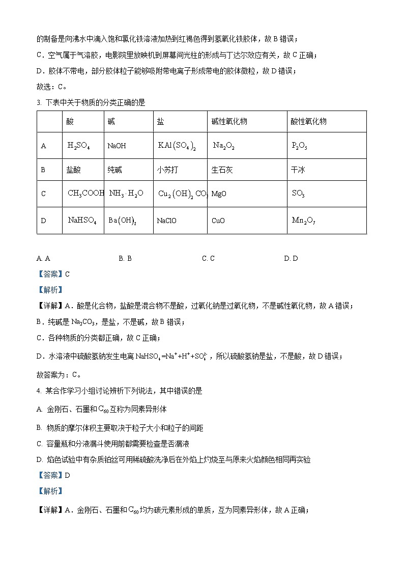 【期中真题】辽宁省大连市第二十四中学2022-2023学年高一上学期期中考试化学试题.zip02