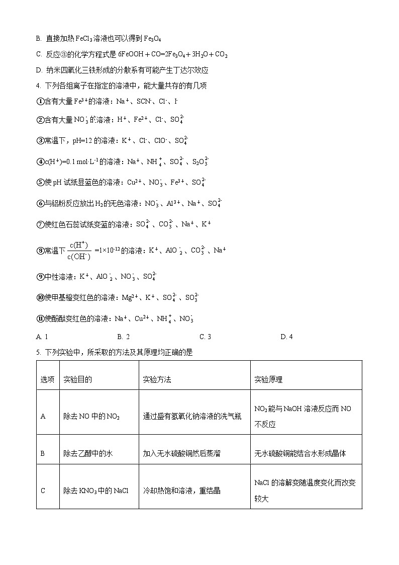 【期中真题】山西大学附属中学校2021-2022学年高三上学期期中考试化学试题.zip02