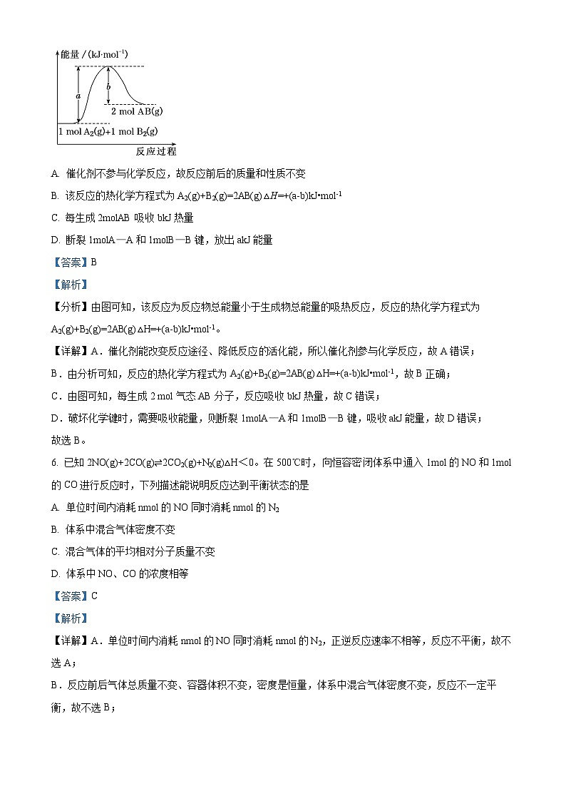 【期中真题】 重庆市育才中学校2022-2023学年高二上学期期中考试化学试题（解析版）第3页