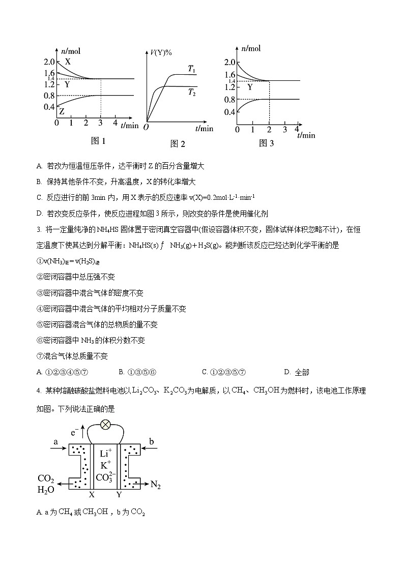 【期中真题】山东师范大学附属中学2022-2023学年高二上学期期中水平测试化学试题（原卷版）第2页