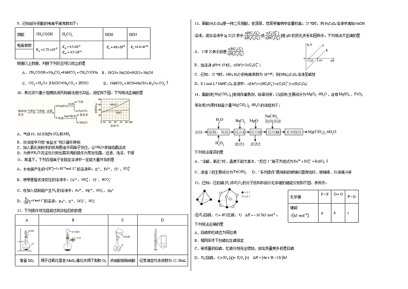浙江省舟山市2023-2024学年高二上学期期中模拟考试化学试题第2页