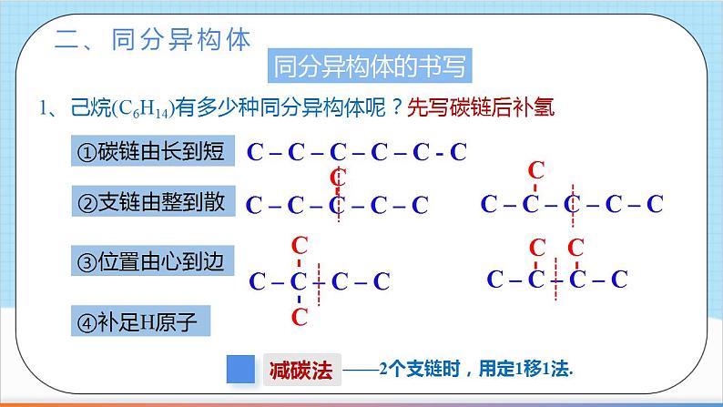 1.1.3《同分异构体的书写》 课件 人教版高中化学选择性必修304