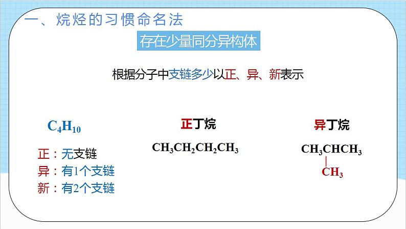 2.1.2《烷烃的命名》（教学课件人教版高中化学选择性必修3第5页