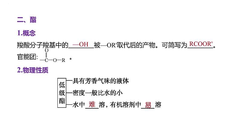 2024届高三化学一轮复习课件：烃的衍生物(二)　羧酸　羧酸衍生物第6页