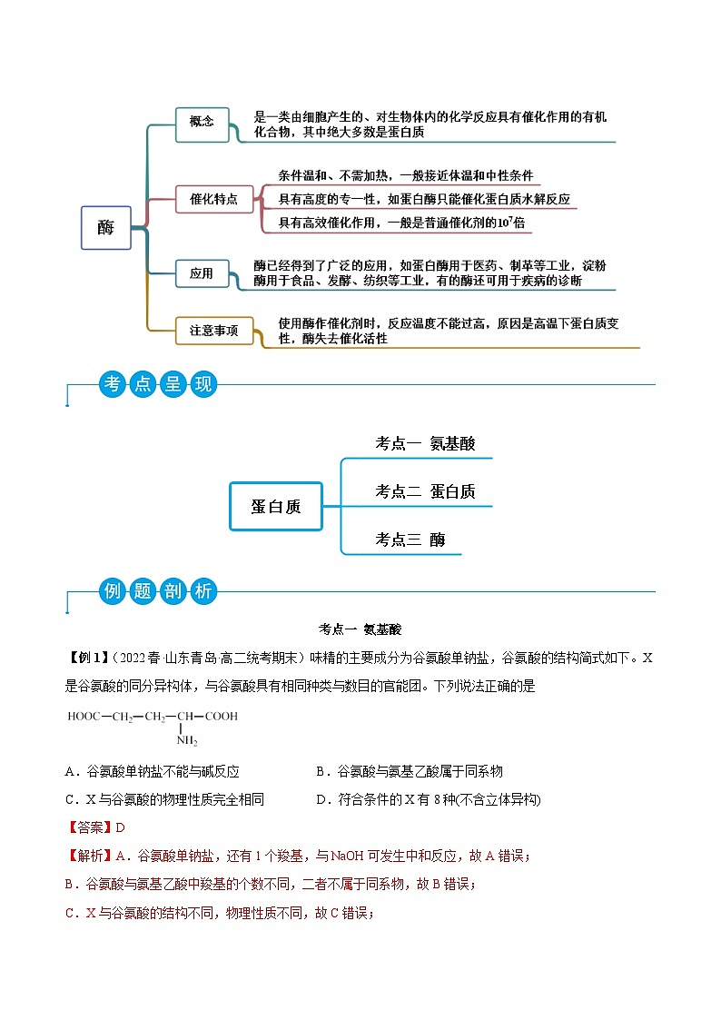 人教版高中化学选择性必修三精品同步讲义4.2 蛋白质（精讲）（含解析）03