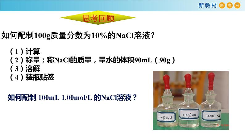 高一化学同步教学课堂 人教版2019必修第一册 2.3.6 配制一定物质的量浓度的溶液课件PPT02