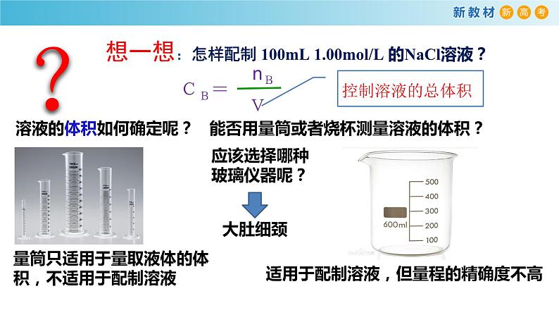 高一化学同步教学课堂 人教版2019必修第一册 2.3.6 配制一定物质的量浓度的溶液课件PPT04