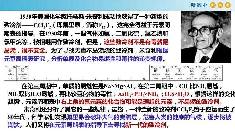 高一化学同步教学课堂 人教版2019必修第一册 4.2.3 元素周期表和元素周期律的应用课件PPT第2页