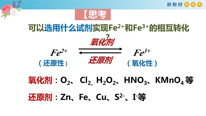 高一化学同步教学课堂 人教版2019必修第一册 3.1.4 铁盐 亚铁盐间的相互转化课件PPT06