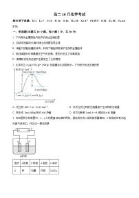 山东省枣庄市第八中学2023-2024学年高二化学上学期10月月考试题（Word版附解析）