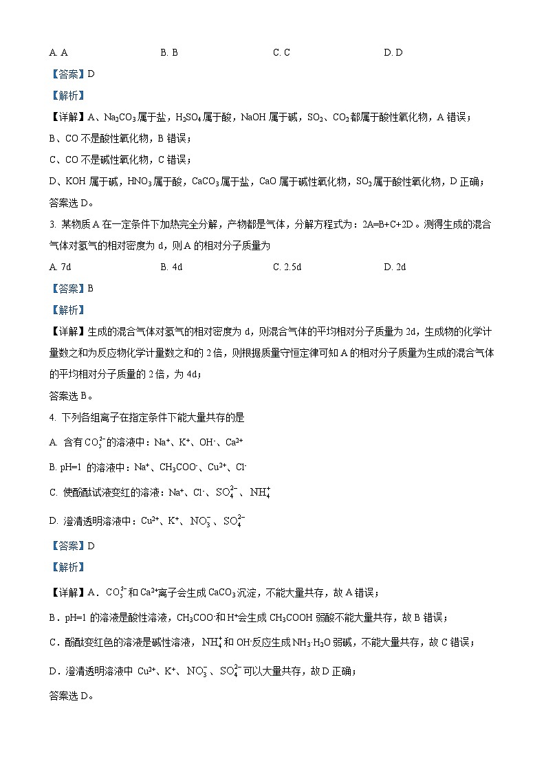 辽宁省东北育才学校科学高中部2023-2024学年高一化学上学期第一次月考试题（Word版附解析）第2页
