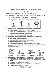 2024届广东省惠州市高三上学期二模化学试题及答案
