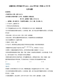 安徽师范大学附属中学2023-2024学年高二化学上学期10月月考试题（Word版附解析）