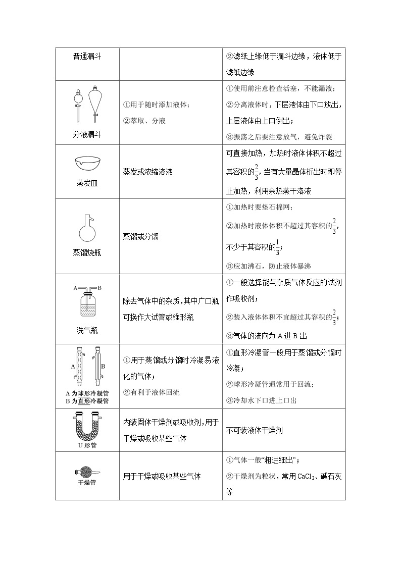 高考化学 考点01 常见的化学仪器及使用方法（含解析） 学案03