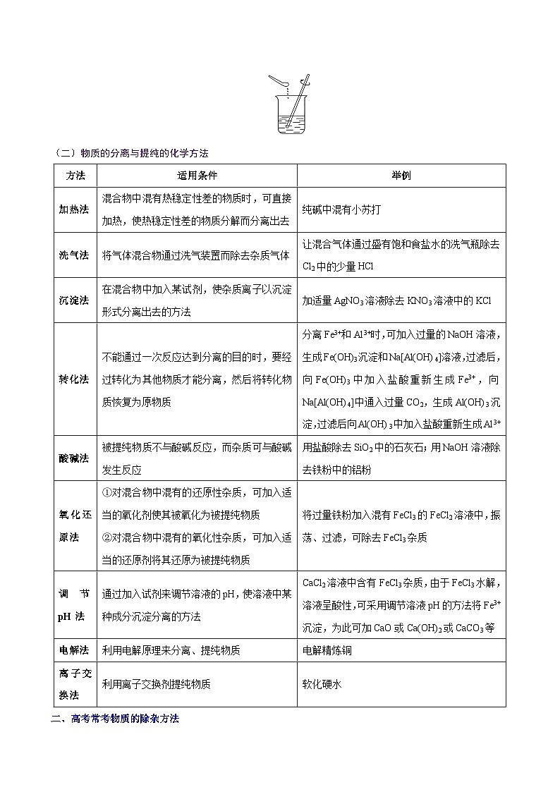高考化学 考点04 物质的分离和提纯（含解析）第3页