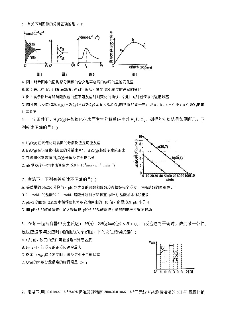 辽宁省实验中学2023-2024学年高二上学期期中阶段测试化学试题02