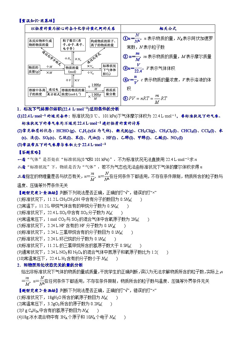 01    阿伏加德罗常数(NA)（附答案解析）-备战2023年高考化学大二轮专题突破系列（全国通用）第2页