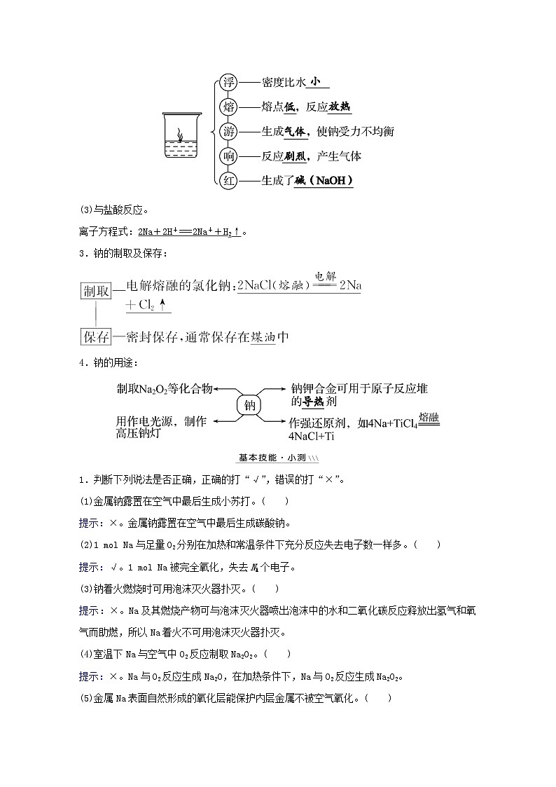 高考化学一轮复习第三章金属及其化合物第一讲钠及其化合物学案第2页