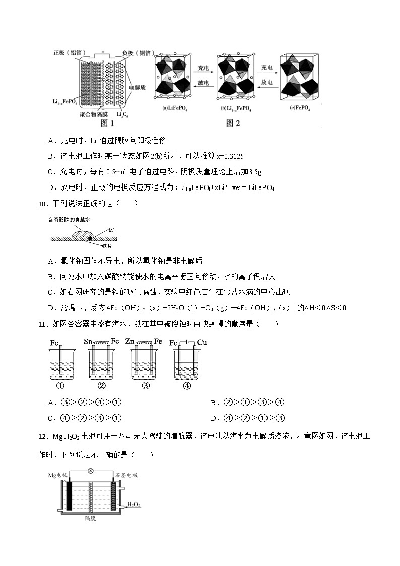 第四章化学反应与电能 章节检验-2023--2024学年高二化学人教版 （2019）选择性必修1第3页