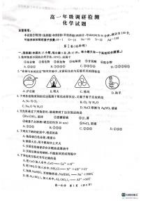 河南省开封市2023-2024学年高一上学期11月调研检测化学试题（扫描版含答案）