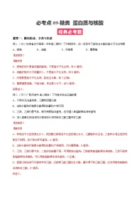 必考点09-糖类 蛋白质与核酸  -【对点变式题】2021-2022学年高二化学下学期期中期末必考题精准练（人教版2019选择性必修3）（解析版）