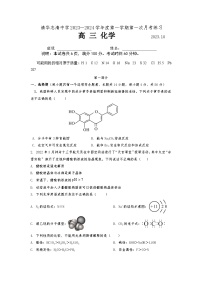 2024北京海淀区清华志清中学高三上学期10月月考化学试题无答案