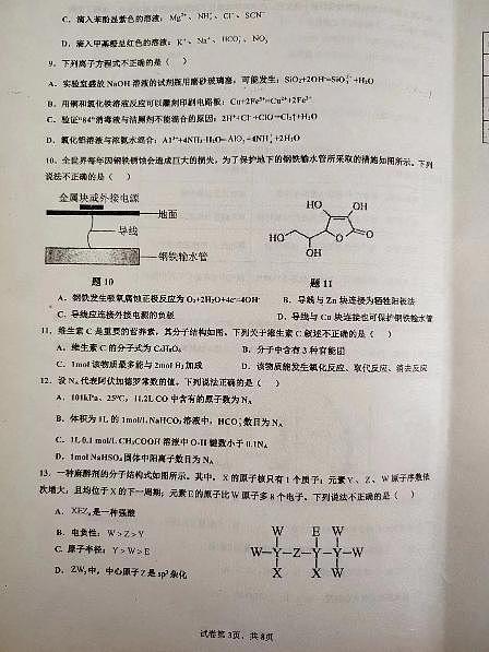 广东省汕头市潮阳一中明光学校2023-2024学年高三上学期11月期中考试化学试题03