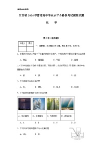江苏省2024年普通高中学业水平合格性考试模拟试题化学试题（含答案）