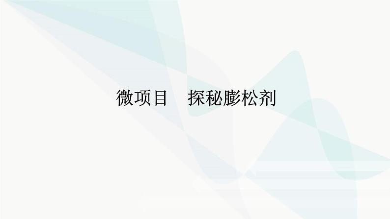 鲁科版高中化学必修第一册微项目探秘膨松剂课件01