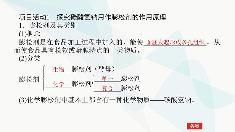 鲁科版高中化学必修第一册微项目探秘膨松剂课件04