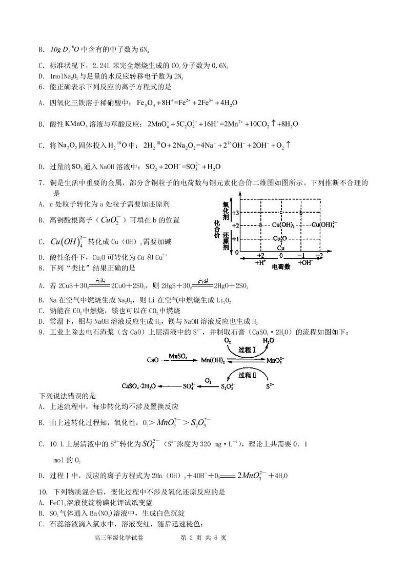 安徽省合肥市六校联盟2023-2024学年高三上学期期中联考化学试题02