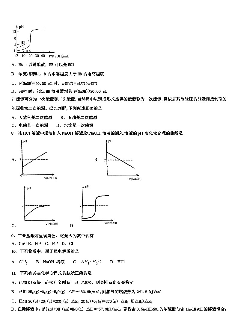 遵义县第一中学2023年高二化学第一学期期末经典模拟试题含解析第2页