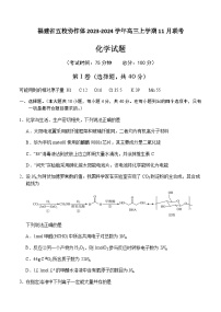 福建省五校协作体2023-2024学年高三上学期11月联考化学试题（含答案）