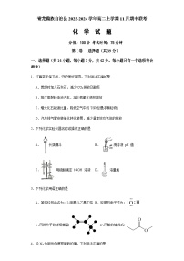 河北省秦皇岛市青龙满族自治县2023-2024学年高二上学期11月期中联考化学试题（含答案）