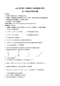 浙江省嘉兴市八校2023-2024学年高二上学期期中联考化学试题（Word版附答案）